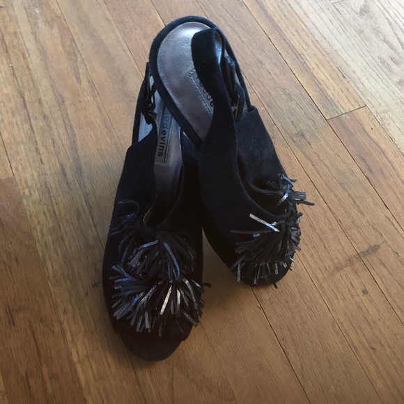 Black suede with silver tassels - Picture 2 of 5